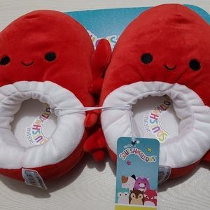NWT Squishmallow Carlos the Crab Kids Slippers